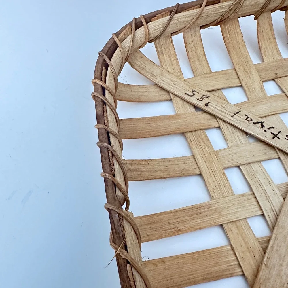 1985 Bloomfield Kentucky Tobacco Festival Hand-Woven Basket - Signed Folk Art 8
